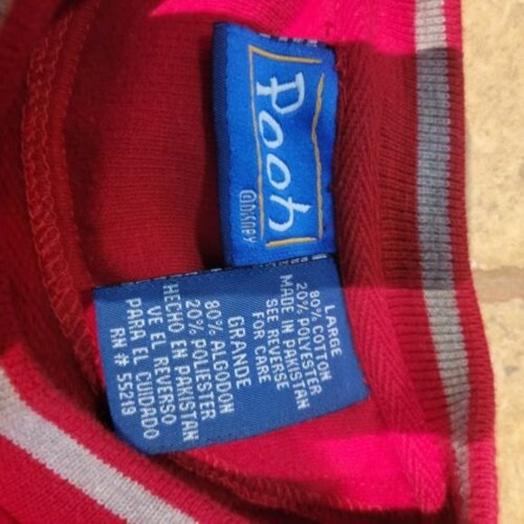 Vintage Walt Disney Store Tigger Embroidered Crewneck Red Sweatshirt Size Large - Picture 3 of 6